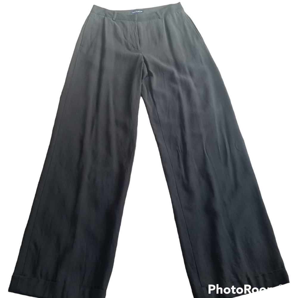 Ann Taylor Black Wide-Leg Trousers